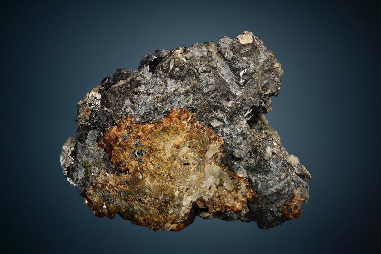 SPHALERITE with CALCITE and ANDRADITE